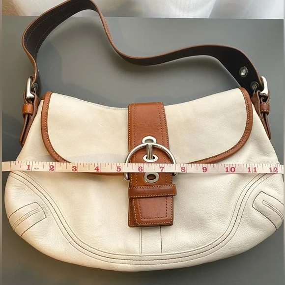 COACH, Soho Hampton buckle bag, cream & brown leather - Picture 7 of 8